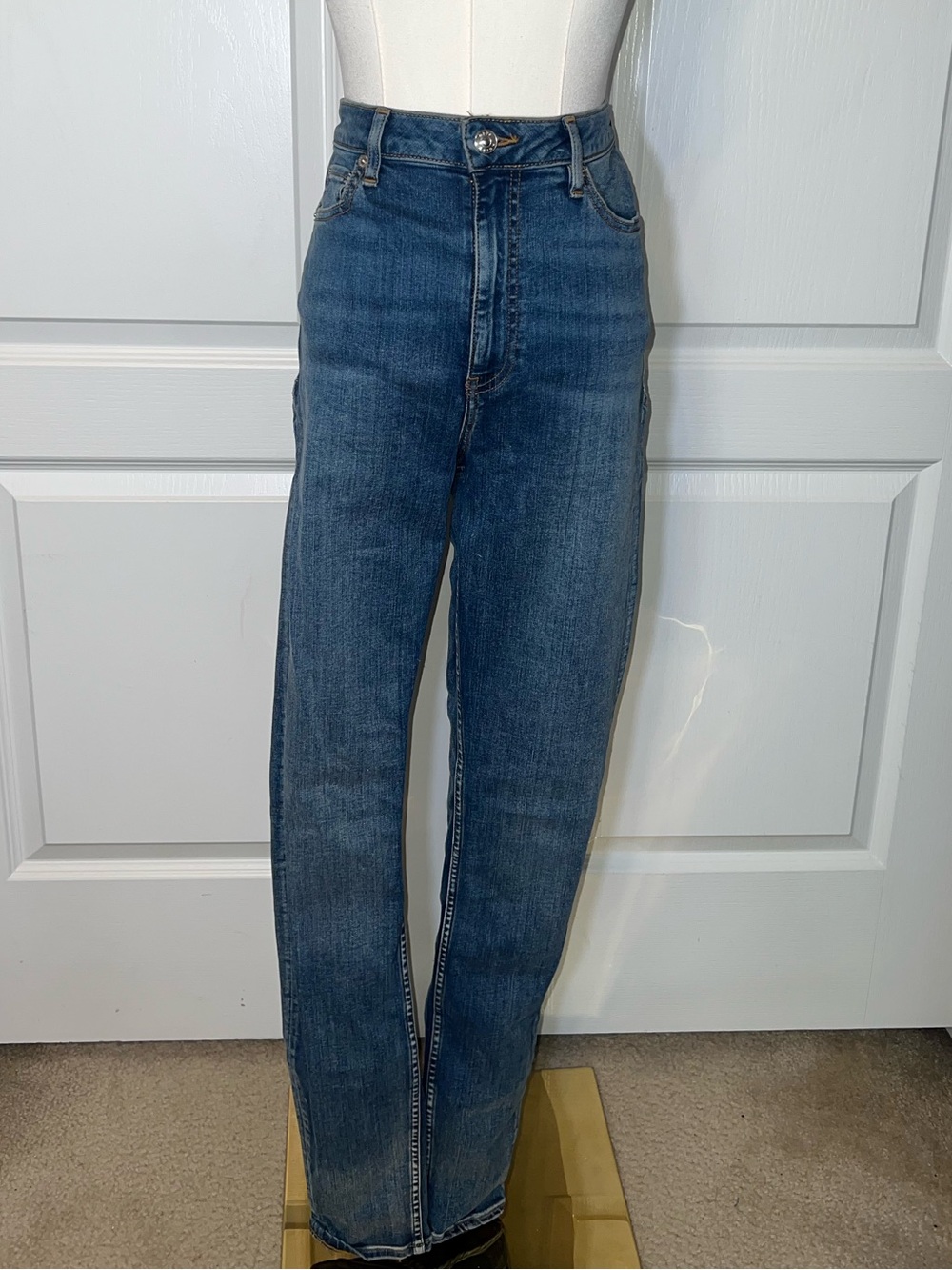 ASOS Tall Women's Skinny Jeans in Medium Blue Wash